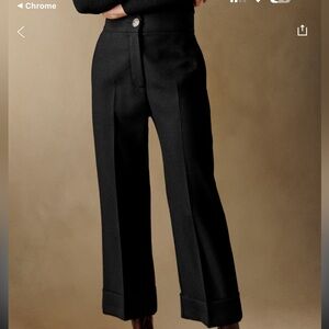 Sezane Black Wide-Leg Trousers